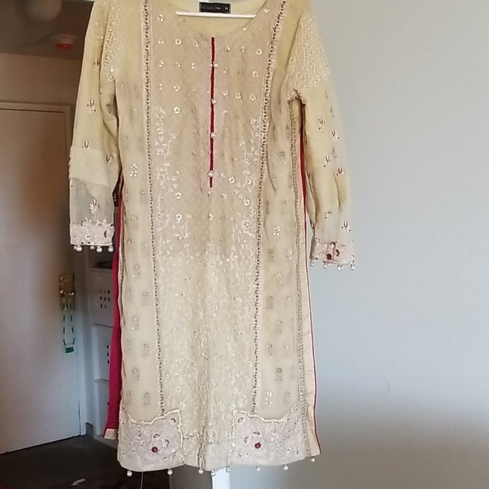 Fancy Bin Saaed pret shirt with dobatta
